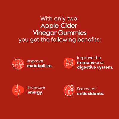 Apple Cider Vinegar Gummies pack x 3