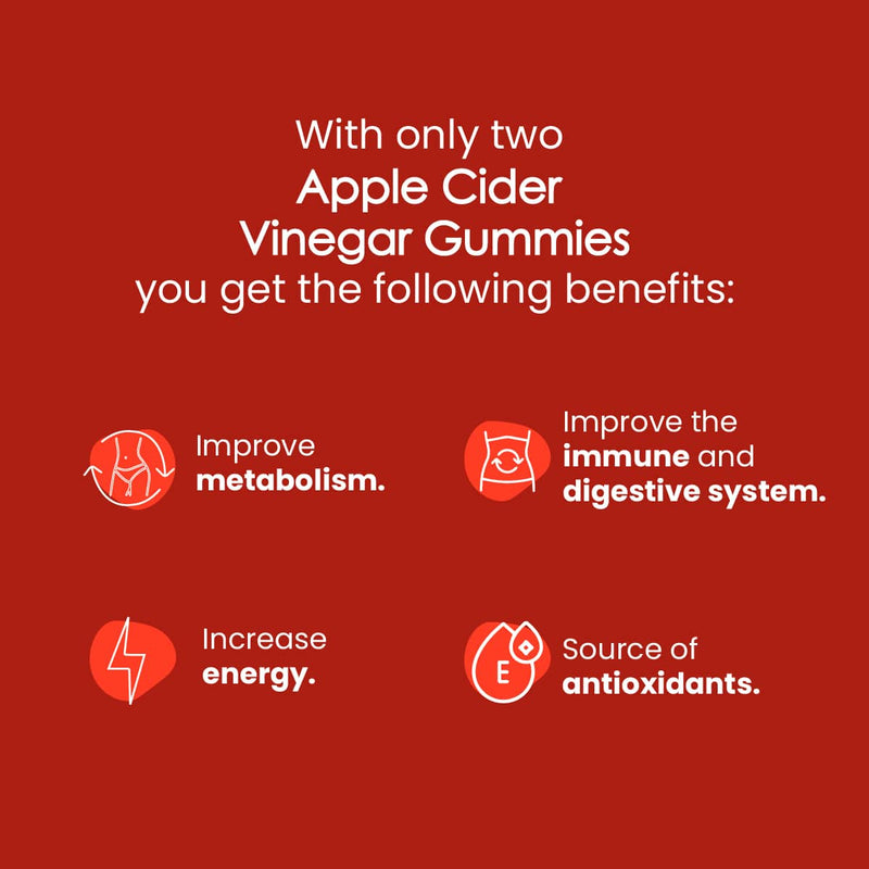 Apple Cider Vinegar Gummies pack x 3