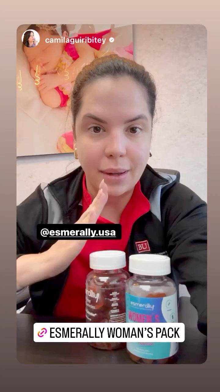 Camila en una colaboración publicitaria con ESMERALLY